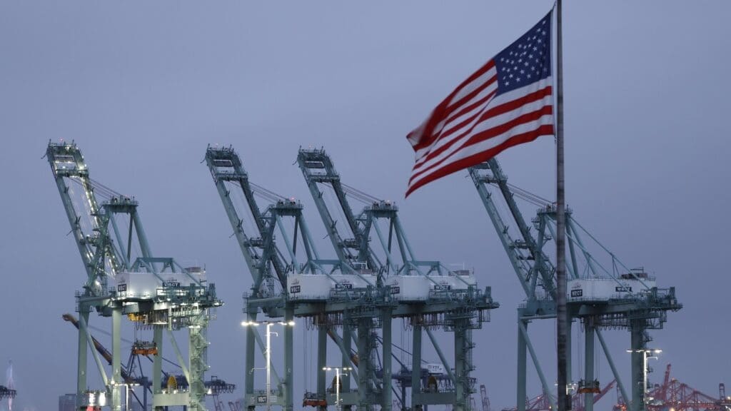 In the wake of tariffs, cargo at the Port of LA is down 35% : NPR