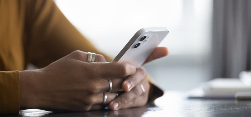 Black Woman with Cell Phone